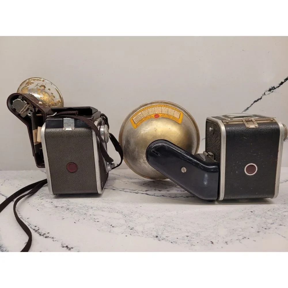 Vintage Kodak Cameras Lot Of‎ 3 Film Cameras Duaflex Six-20 Untested AS IS